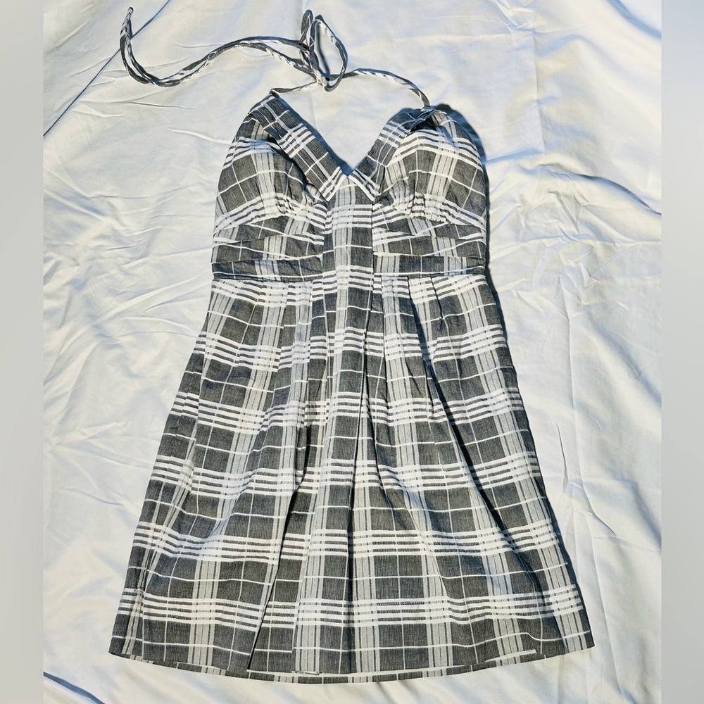 BCBGeneration Plaid Halter Dress